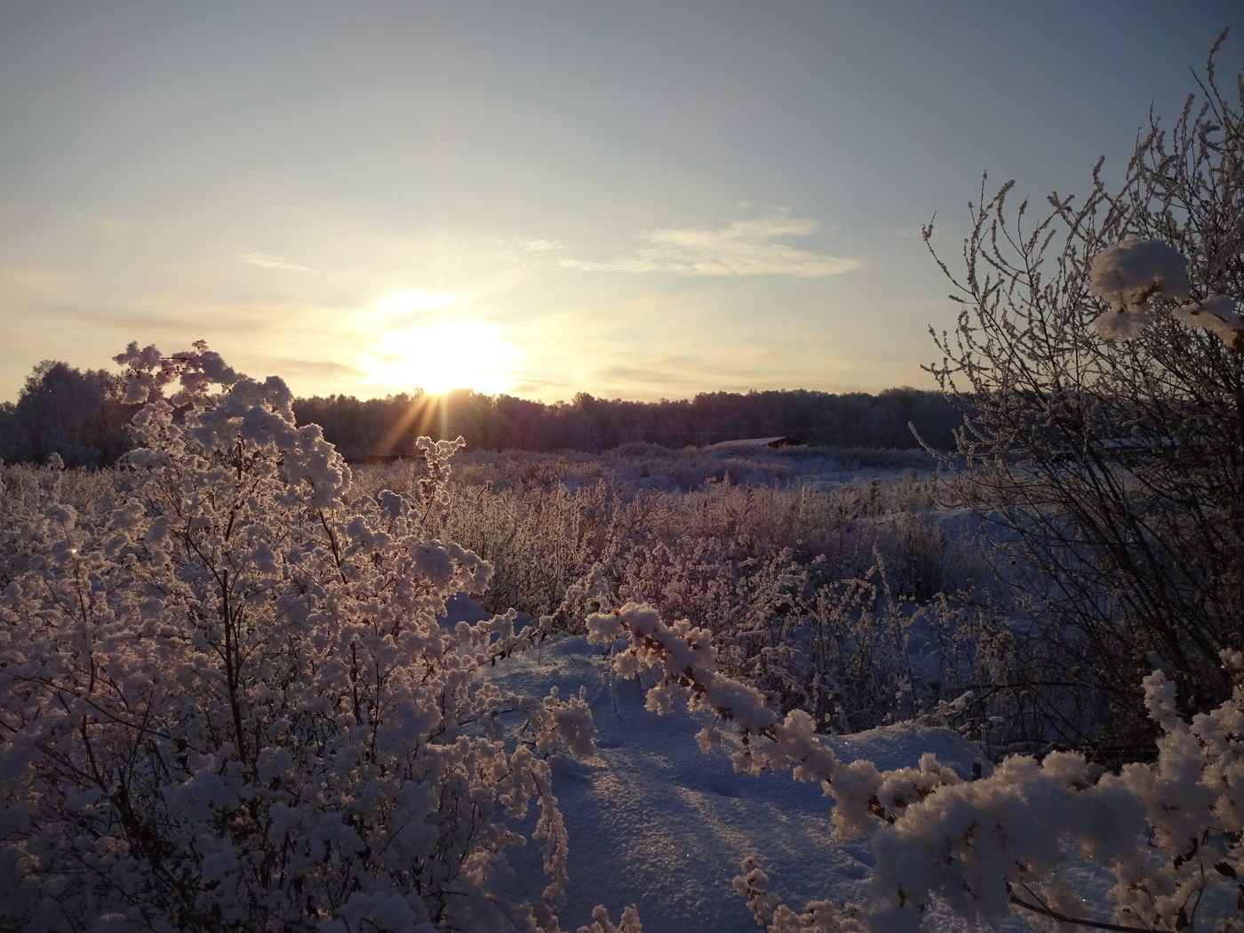 Sonnenuntergang im Winter