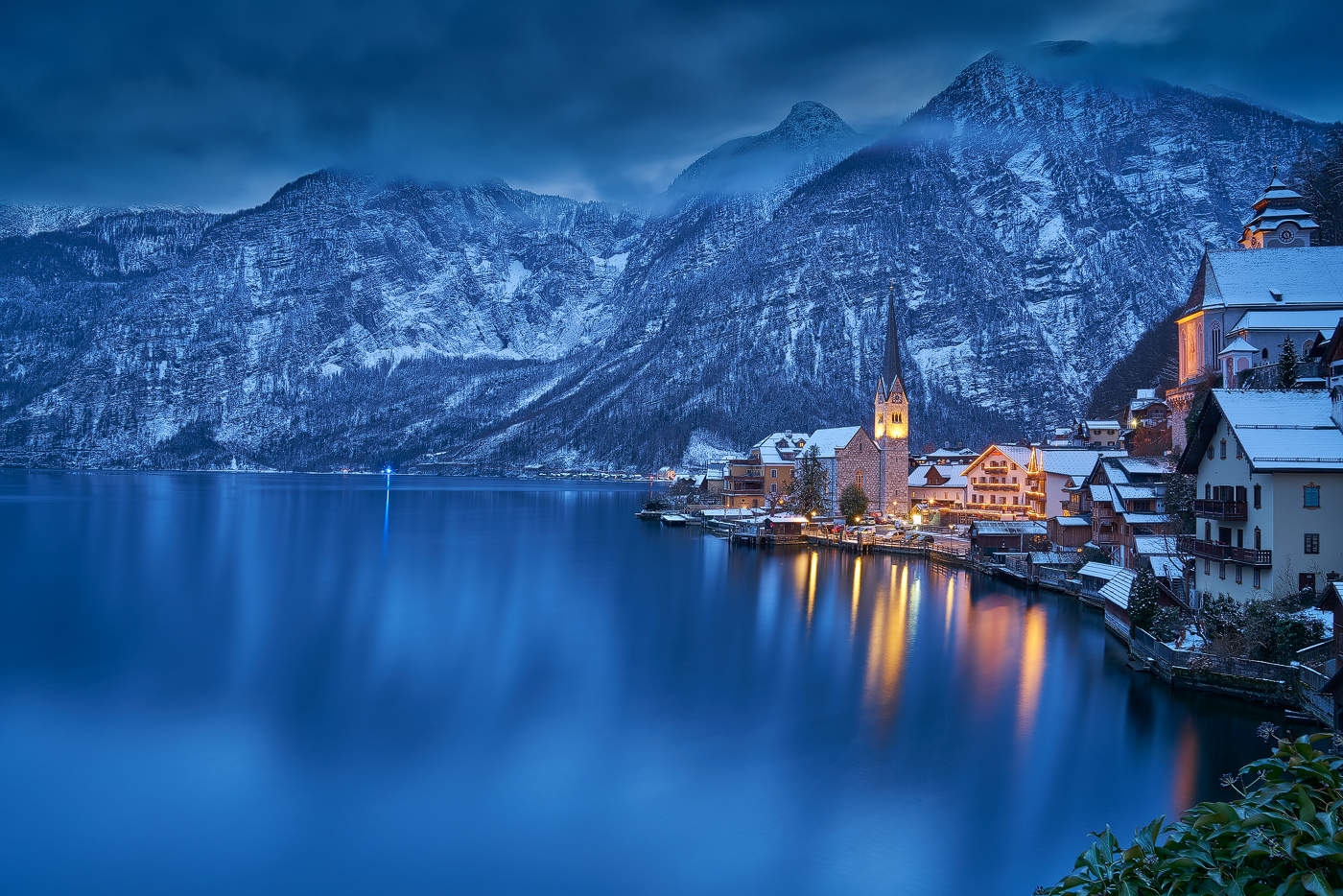 Hallstatt bei Nacht