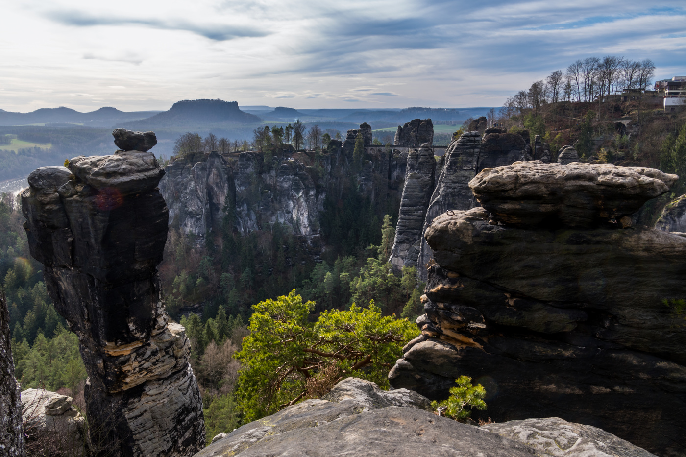 Blick auf die Basteibrücke