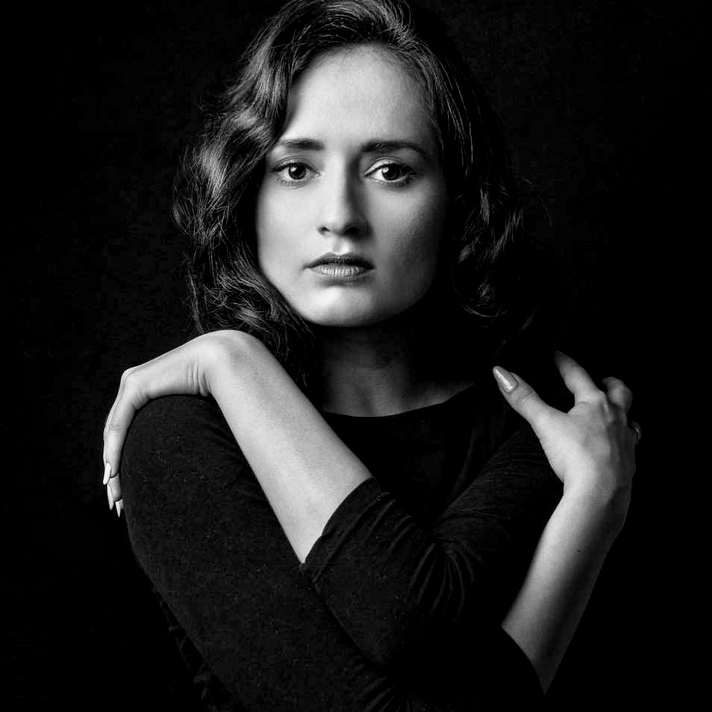 Mädchen im schwarzen