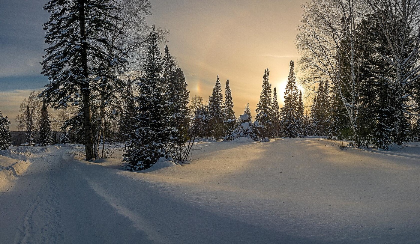 Sonnenuntergang im Winter