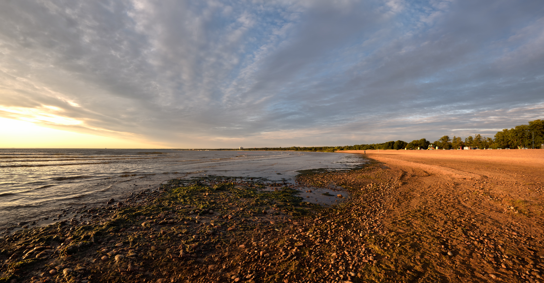 Sonnenuntergang auf den Golf von Finnland
