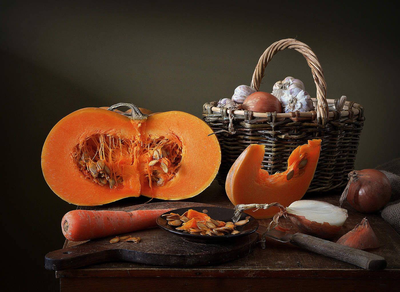 Stillleben mit Kürbis