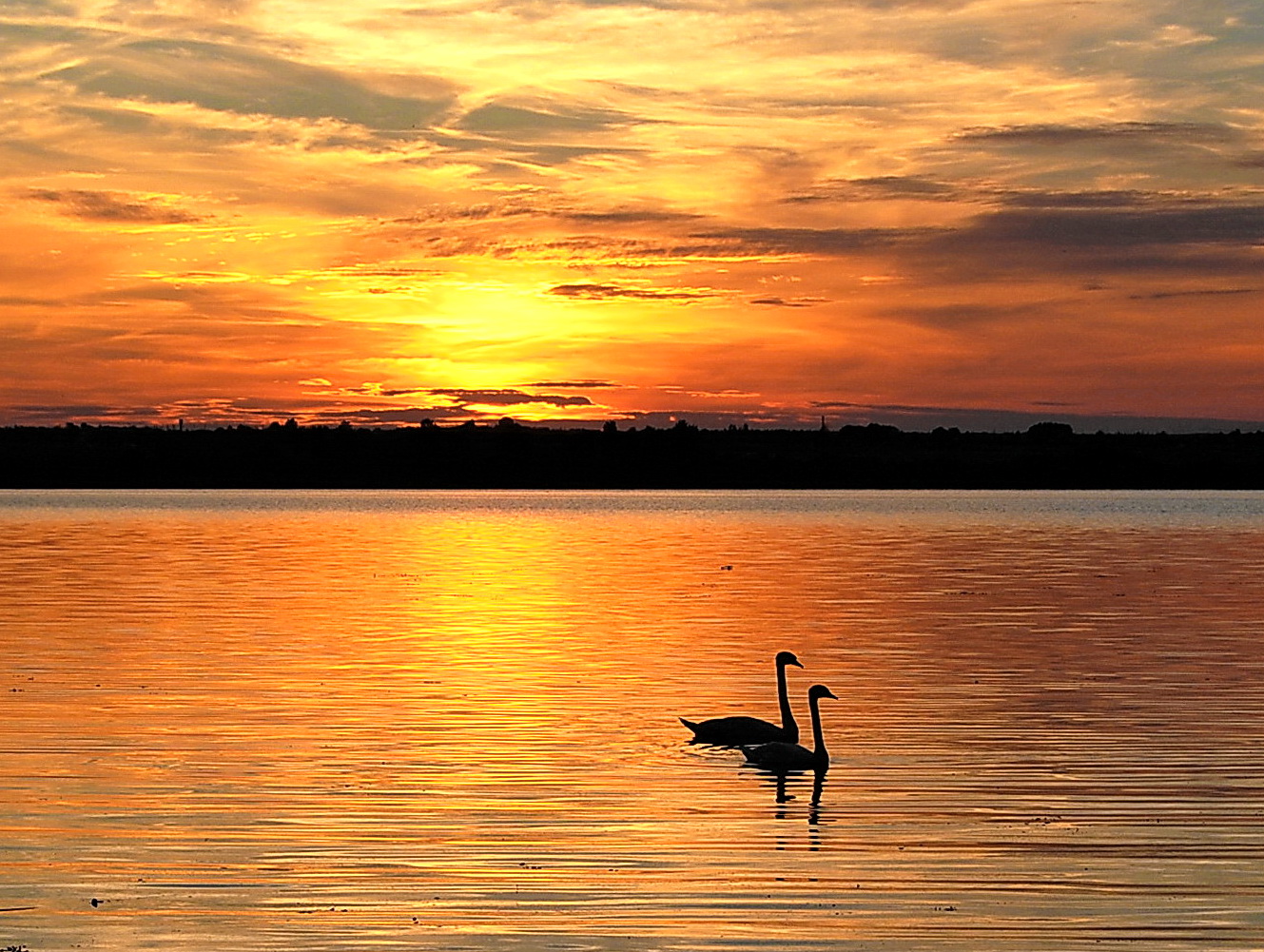 Brennender Sonnenuntergang