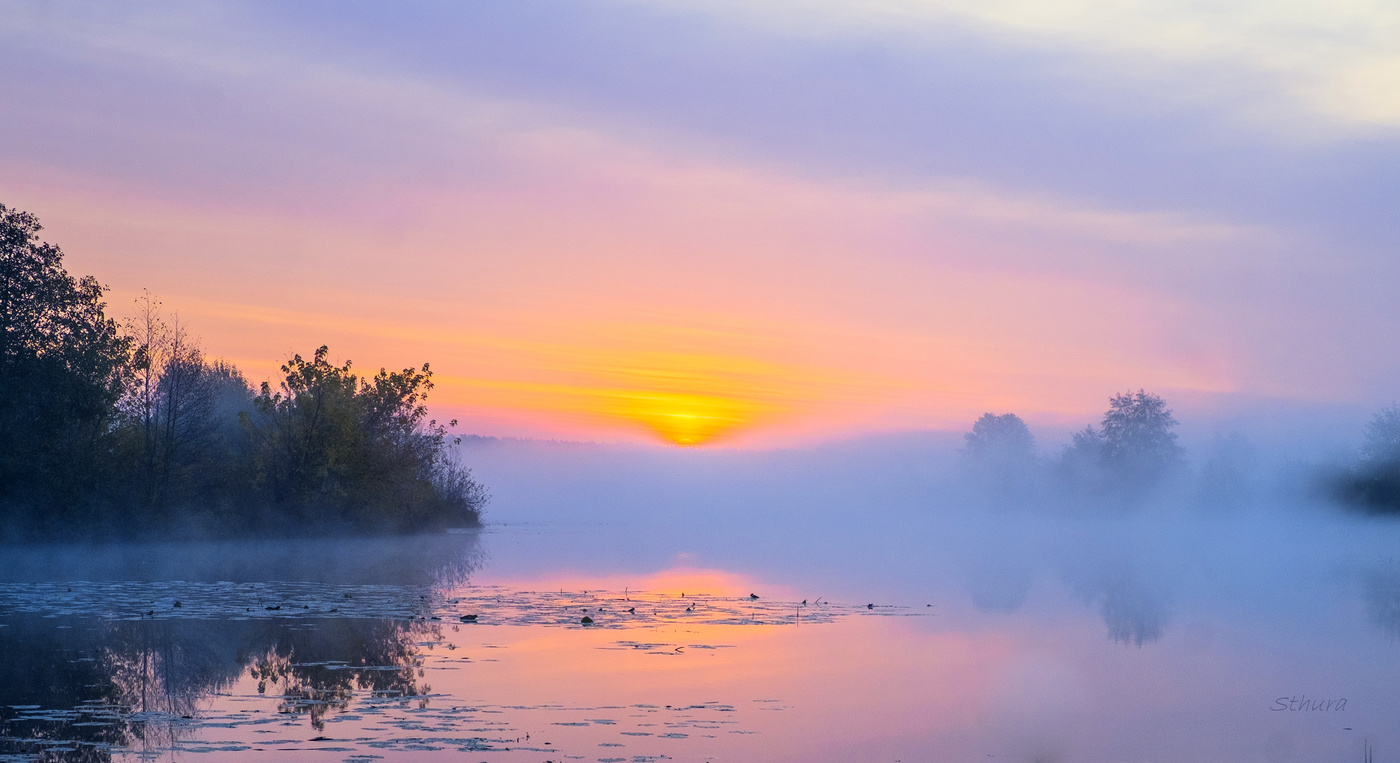 Herbst Morgengrauen.