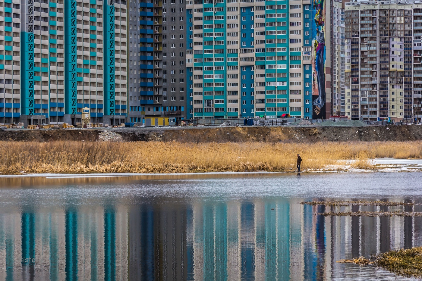 Wolkenkratzer, Hochhäuser, und ich bin ein wenig ...