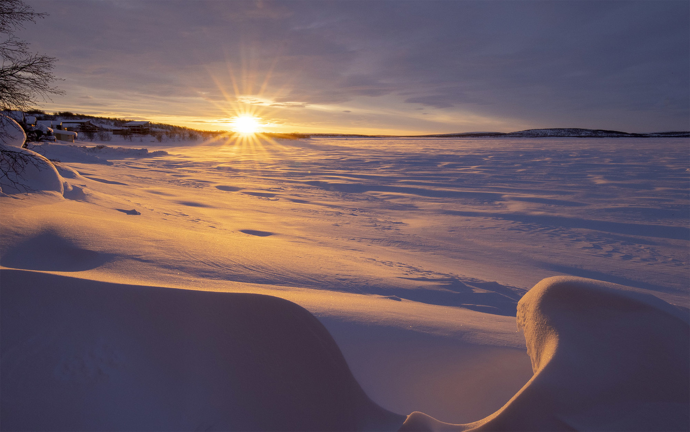 Sonnenuntergang im Winter
