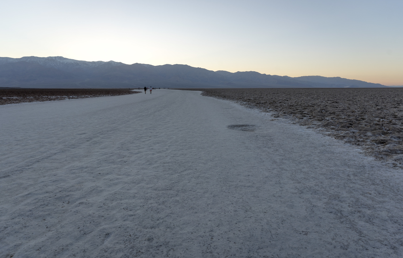 Sunset over Badwater Basin (Death Valley), 86m below sea level