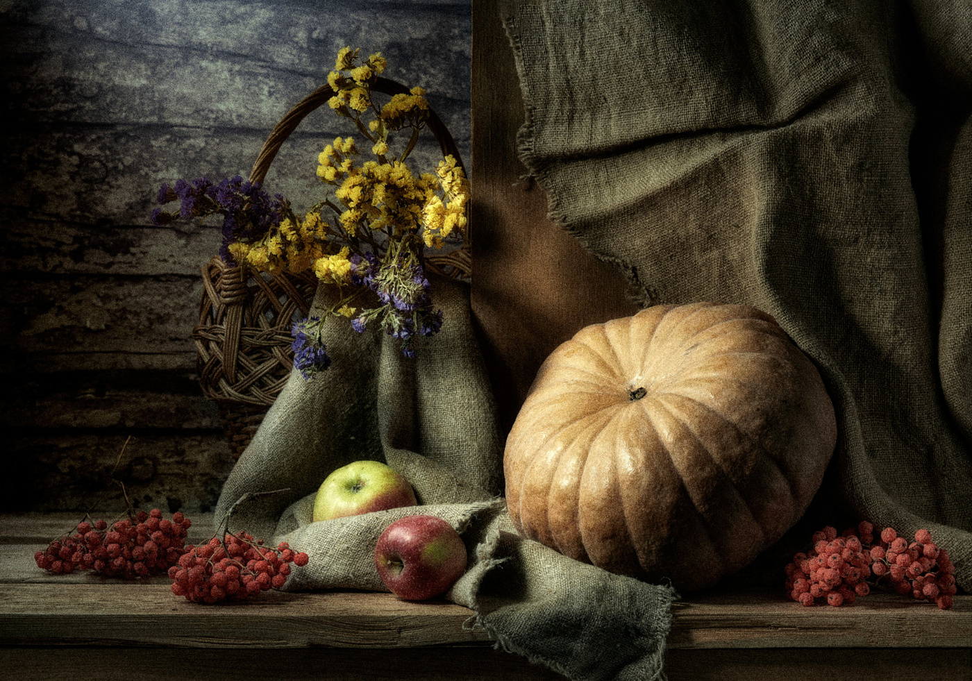 Stillleben mit Kürbis