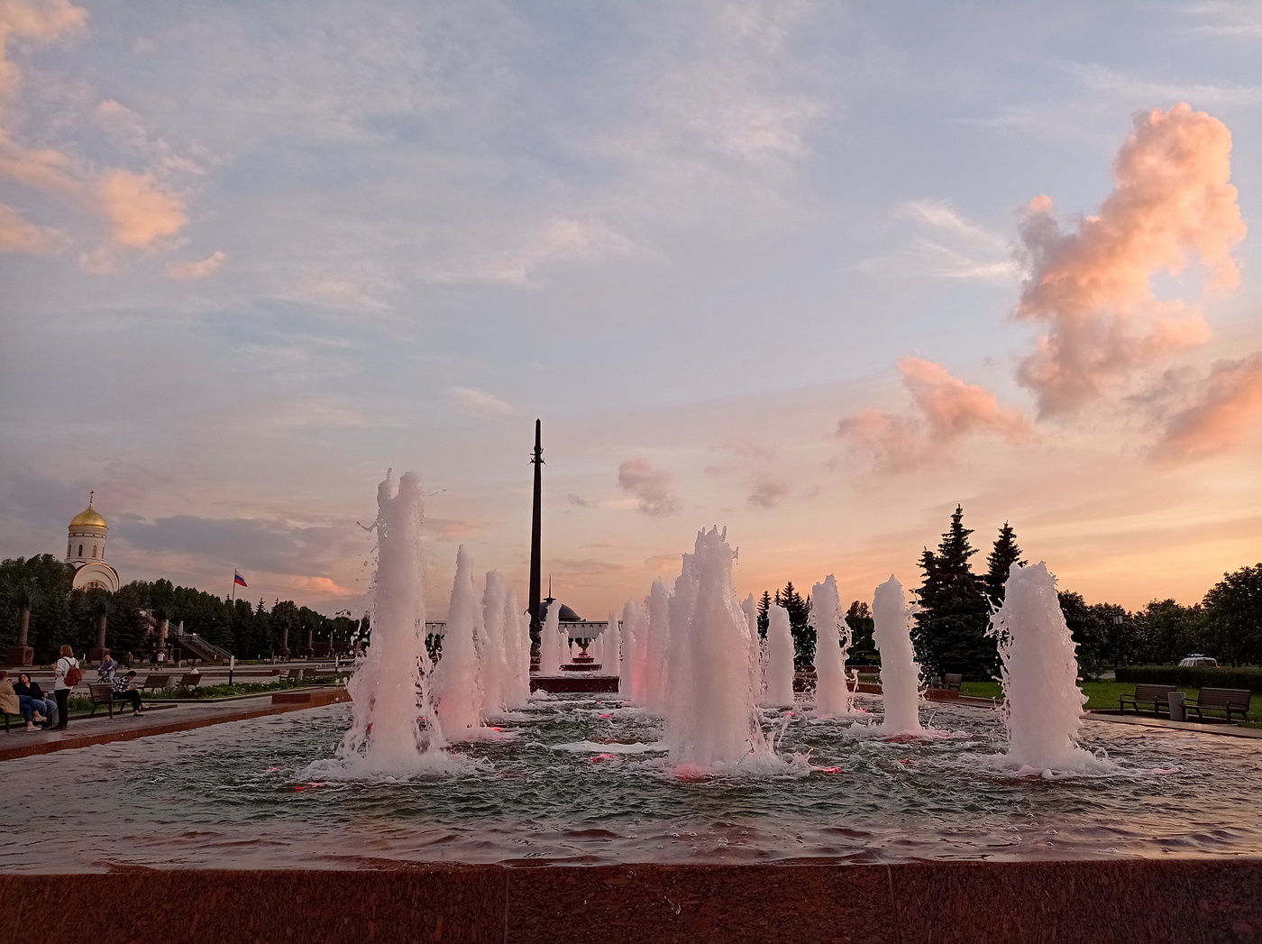 Rosafarbener Sonnenuntergang