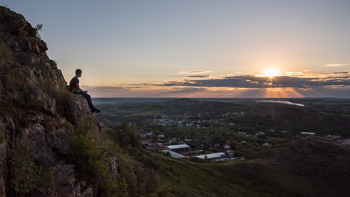 Bewundern Sie den Sonnenuntergang