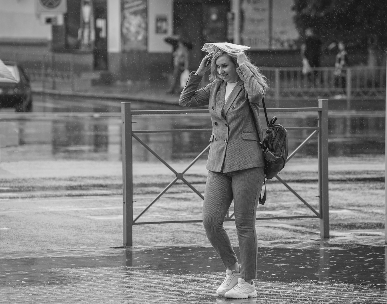 Verlassen des regen ...