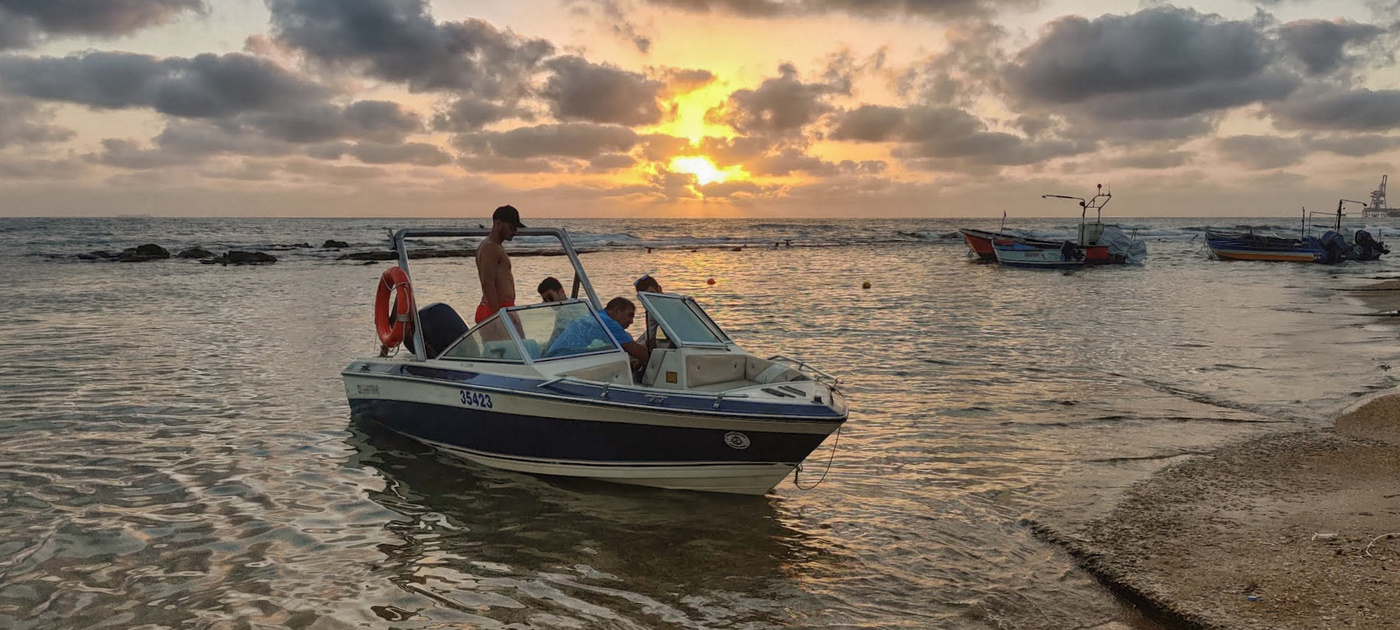 Am Abend Sonnenuntergang